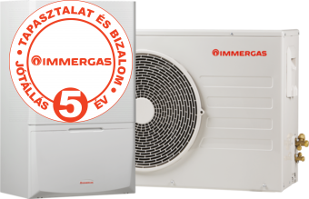 Immergas Magis Combo 9 split levegő-víz hőszivattyú-gázkazán átfolyós HMV készítéssel 9 KW 3.030613